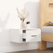 Wall-mounted Bedside Cabinet White 50x36x25 Cm Nolnab