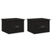 Wall-mounted Bedside Cabinets 2 Pcs Black 41.5x36x28cm