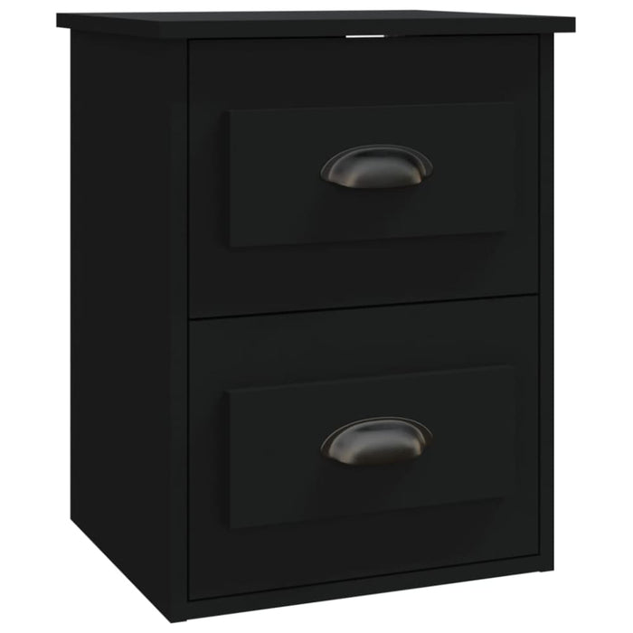 Wall-mounted Bedside Cabinets 2 Pcs Black 41.5x36x53cm