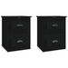 Wall-mounted Bedside Cabinets 2 Pcs Black 41.5x36x53cm