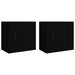 Wall-mounted Bedside Cabinets 2 Pcs Black 50x30x47 Cm Nolnli