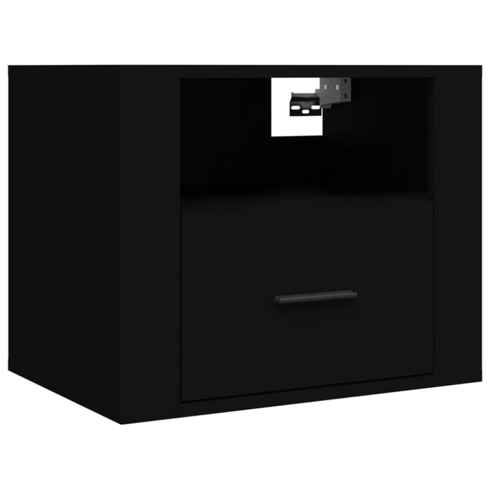 Wall-mounted Bedside Cabinets 2 Pcs Black 50x36x40 Cm Nolnnt