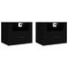 Wall-mounted Bedside Cabinets 2 Pcs Black 50x36x40 Cm Nolnnt