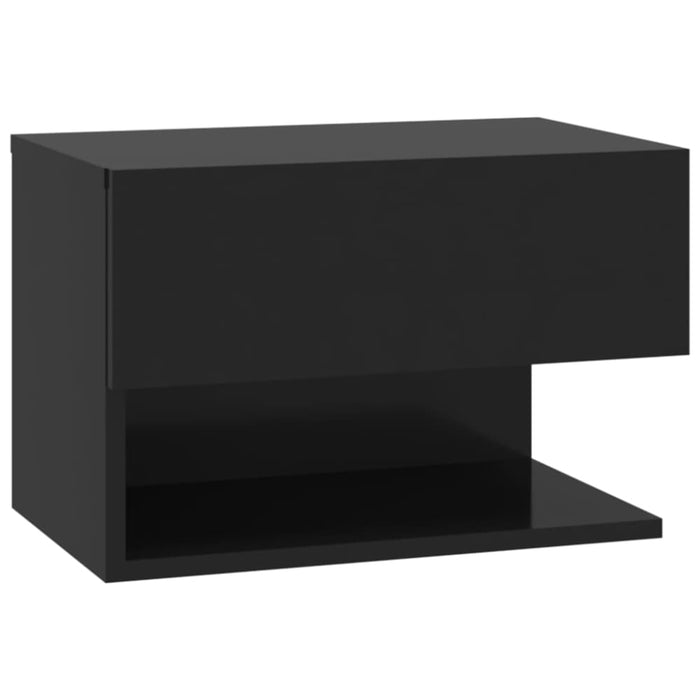 Wall-mounted Bedside Cabinets 2 Pcs Black Nobkpl