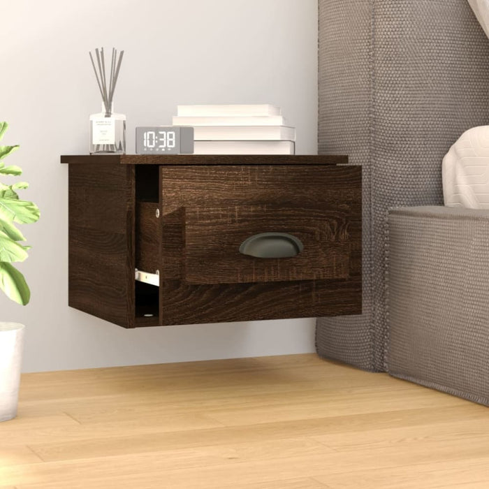 Wall-mounted Bedside Cabinets 2 Pcs Brown Oak 41.5x36x28cm