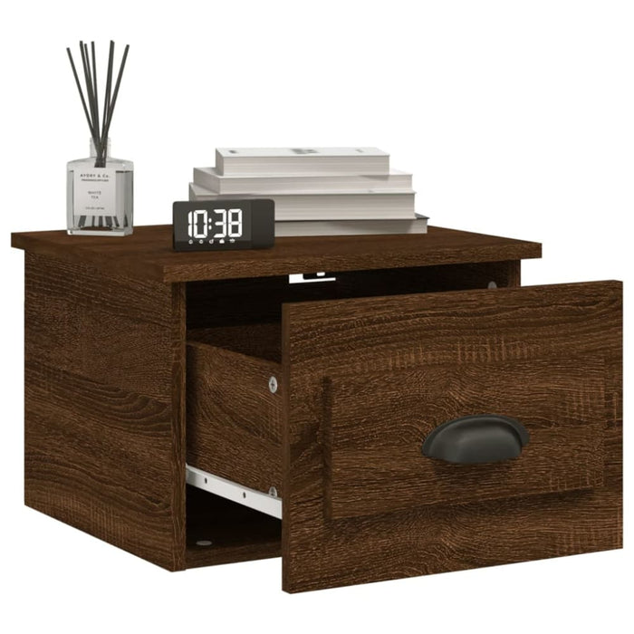 Wall-mounted Bedside Cabinets 2 Pcs Brown Oak 41.5x36x28cm