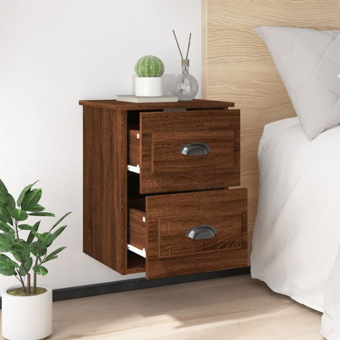 Wall-mounted Bedside Cabinets 2 Pcs Brown Oak 41.5x36x53cm