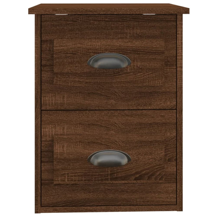 Wall-mounted Bedside Cabinets 2 Pcs Brown Oak 41.5x36x53cm