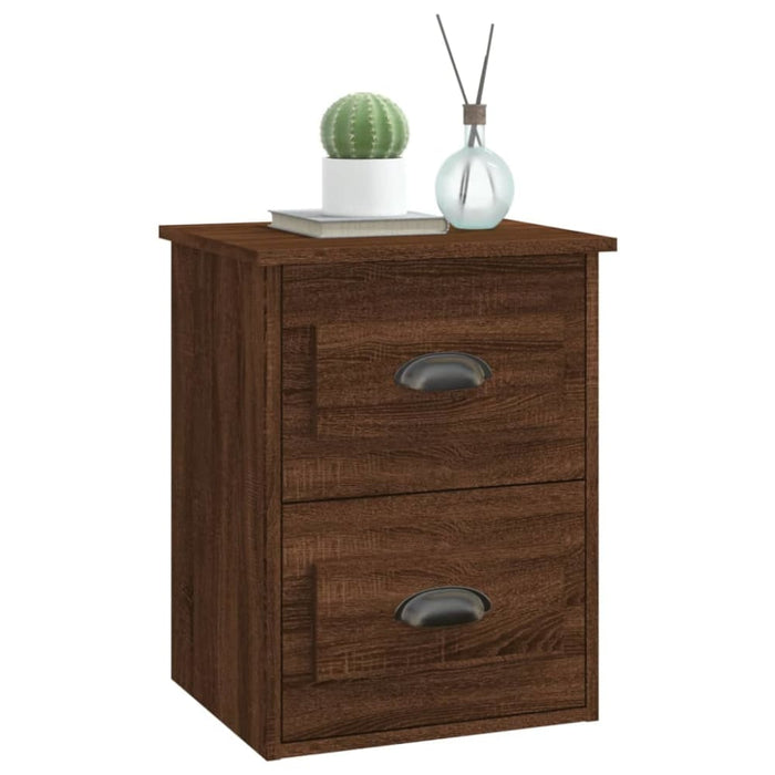 Wall-mounted Bedside Cabinets 2 Pcs Brown Oak 41.5x36x53cm