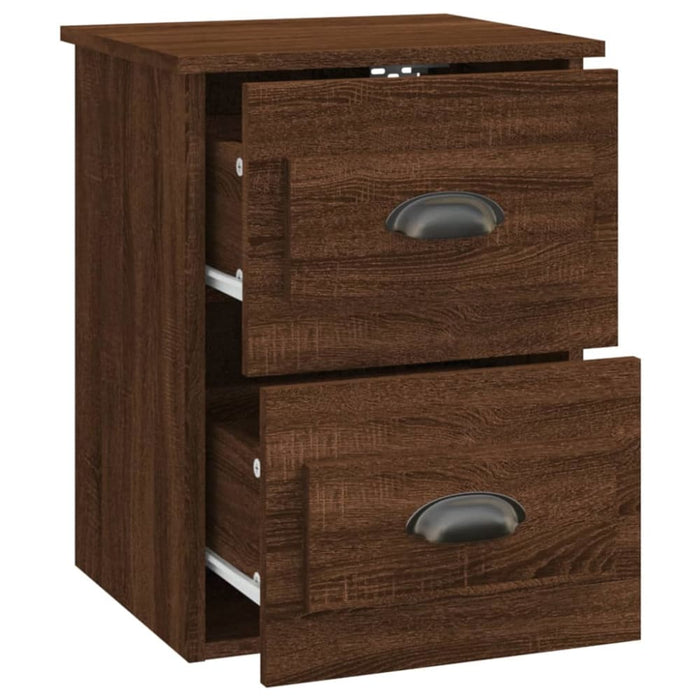 Wall-mounted Bedside Cabinets 2 Pcs Brown Oak 41.5x36x53cm