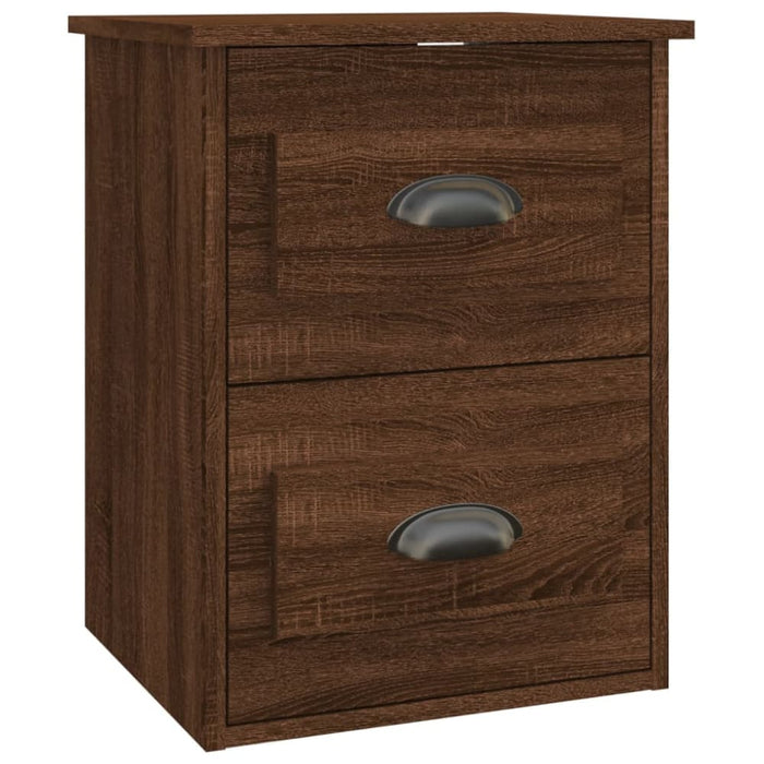 Wall-mounted Bedside Cabinets 2 Pcs Brown Oak 41.5x36x53cm