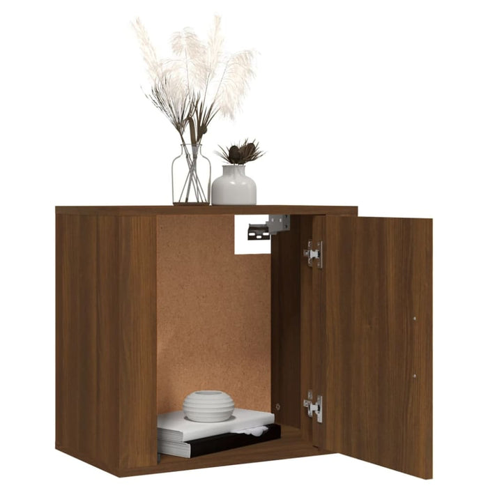 Wall-mounted Bedside Cabinets 2 Pcs Brown Oak 50x30x47 Cm