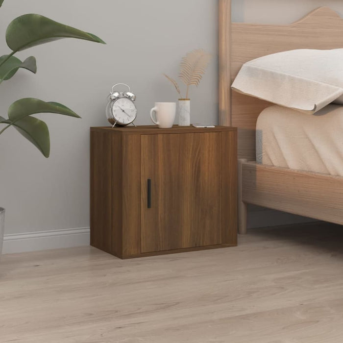 Wall-mounted Bedside Cabinets 2 Pcs Brown Oak 50x30x47 Cm