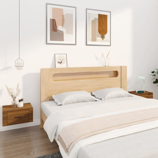 Wall - mounted Bedside Cabinets 2 Pcs Brown Oak 50x36x25 Cm