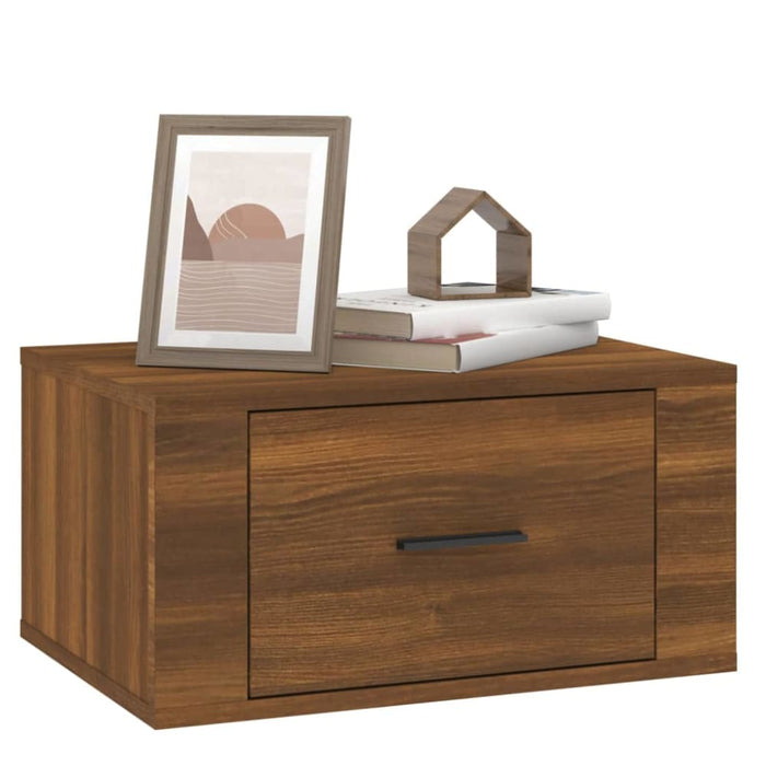 Wall-mounted Bedside Cabinets 2 Pcs Brown Oak 50x36x25 Cm