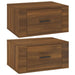 Wall-mounted Bedside Cabinets 2 Pcs Brown Oak 50x36x25 Cm