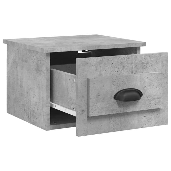 Wall-mounted Bedside Cabinets 2 Pcs Concrete Grey