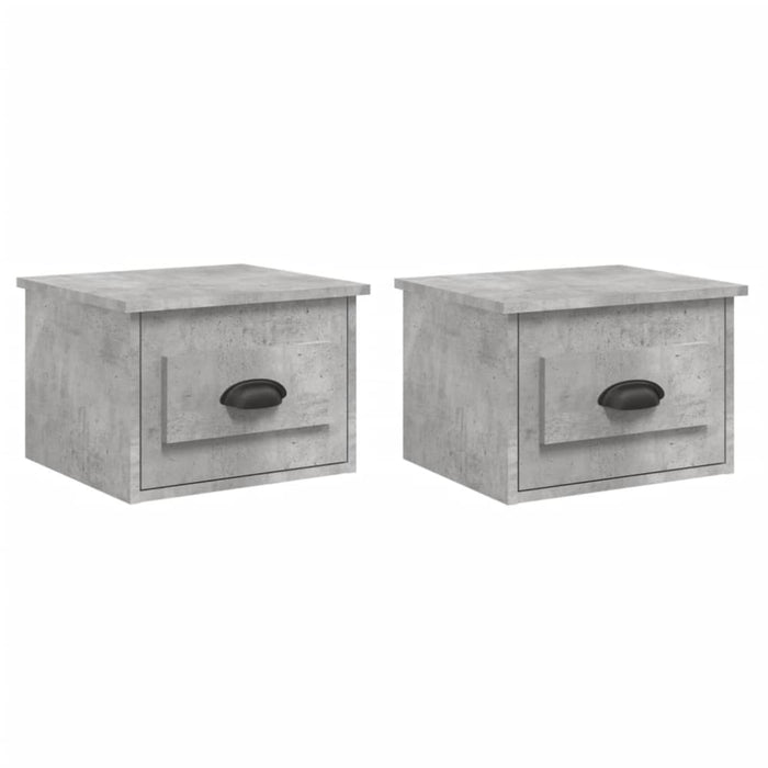 Wall-mounted Bedside Cabinets 2 Pcs Concrete Grey