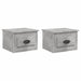 Wall-mounted Bedside Cabinets 2 Pcs Concrete Grey