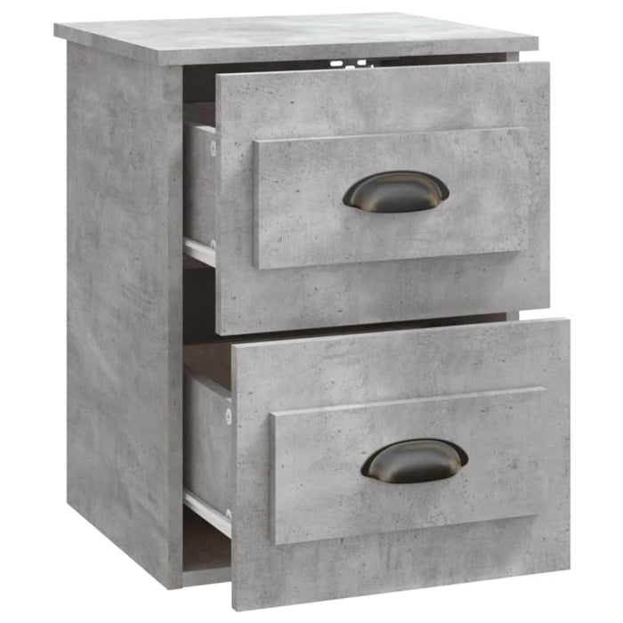 Wall-mounted Bedside Cabinets 2 Pcs Concrete Grey