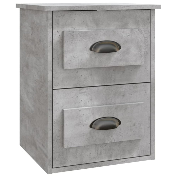 Wall-mounted Bedside Cabinets 2 Pcs Concrete Grey