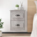 Wall-mounted Bedside Cabinets 2 Pcs Concrete Grey
