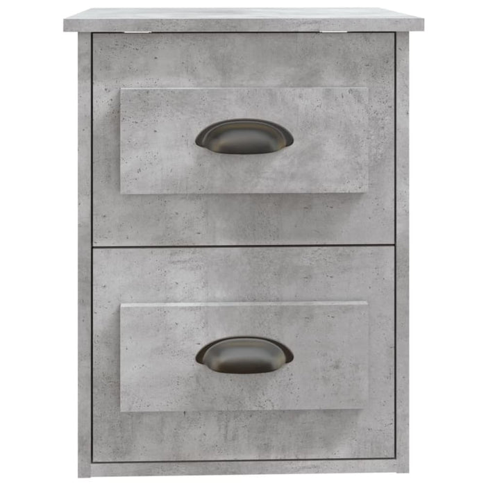 Wall-mounted Bedside Cabinets 2 Pcs Concrete Grey