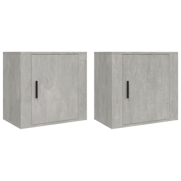 Wall-mounted Bedside Cabinets 2 Pcs Concrete Grey 50x30x47