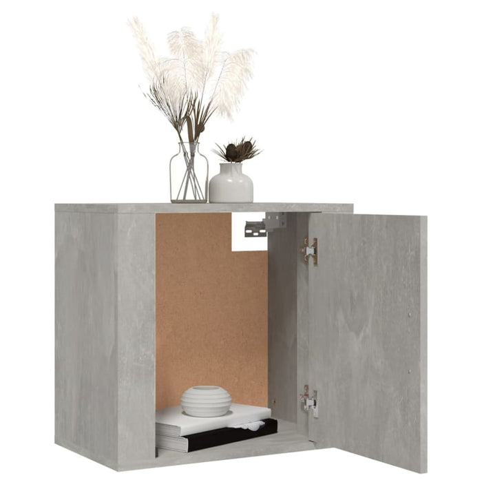Wall-mounted Bedside Cabinets 2 Pcs Concrete Grey 50x30x47