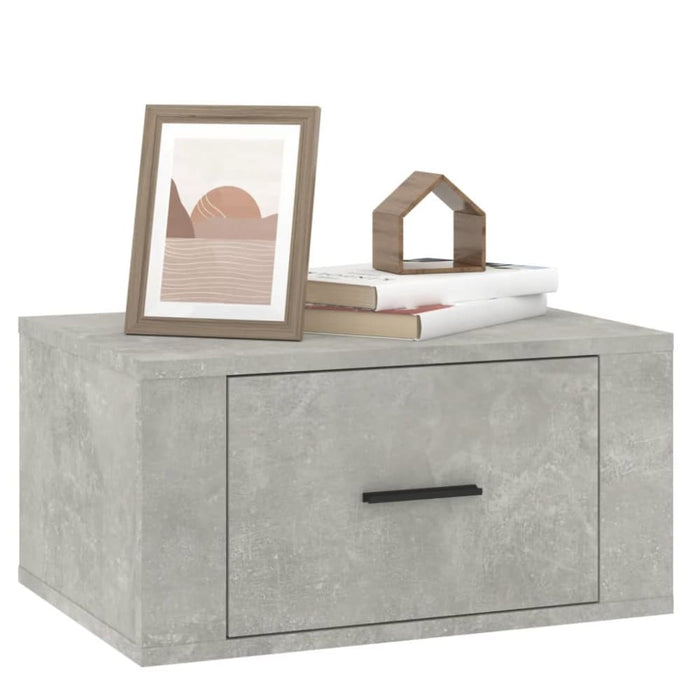 Wall-mounted Bedside Cabinets 2 Pcs Concrete Grey 50x36x25