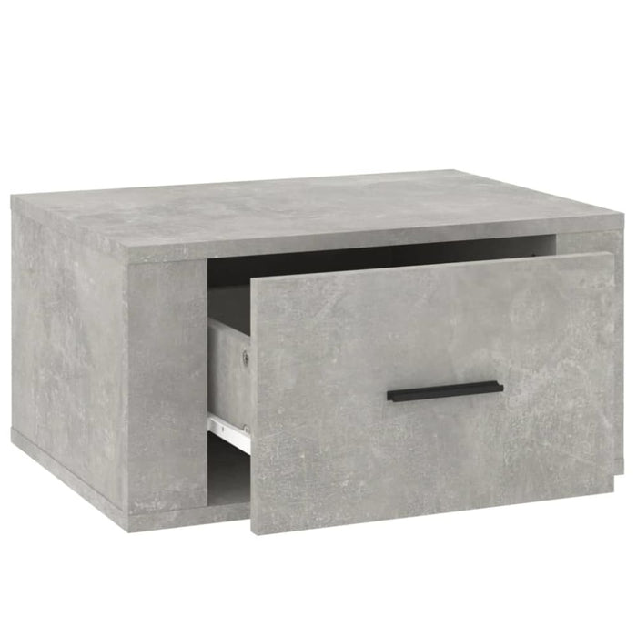Wall-mounted Bedside Cabinets 2 Pcs Concrete Grey 50x36x25