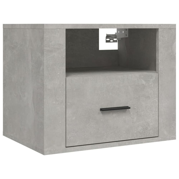 Wall-mounted Bedside Cabinets 2 Pcs Concrete Grey 50x36x40