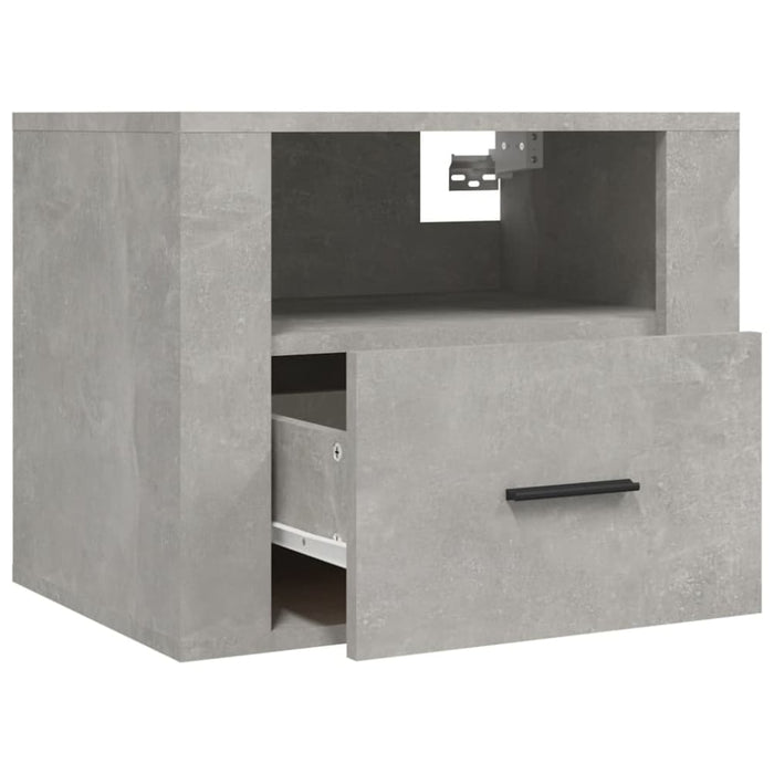 Wall-mounted Bedside Cabinets 2 Pcs Concrete Grey 50x36x40