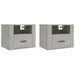Wall-mounted Bedside Cabinets 2 Pcs Concrete Grey 50x36x40