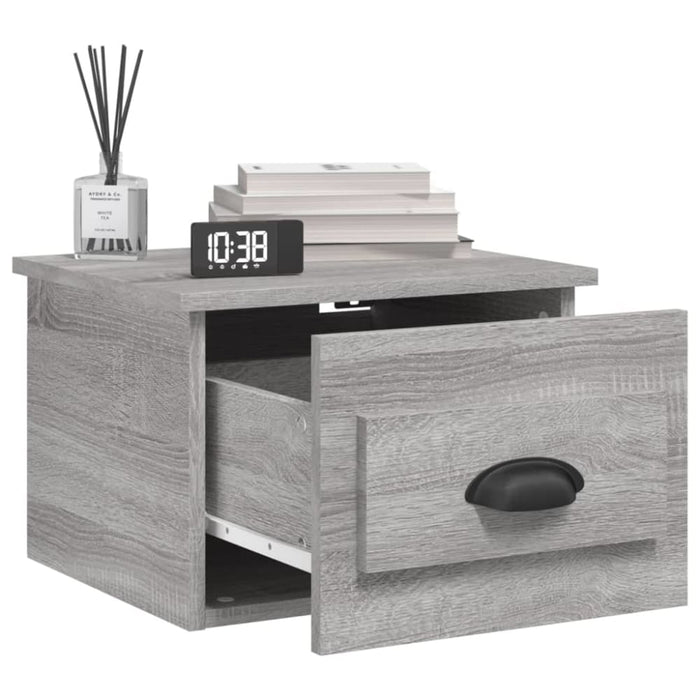 Wall-mounted Bedside Cabinets 2 Pcs Grey Sonoma