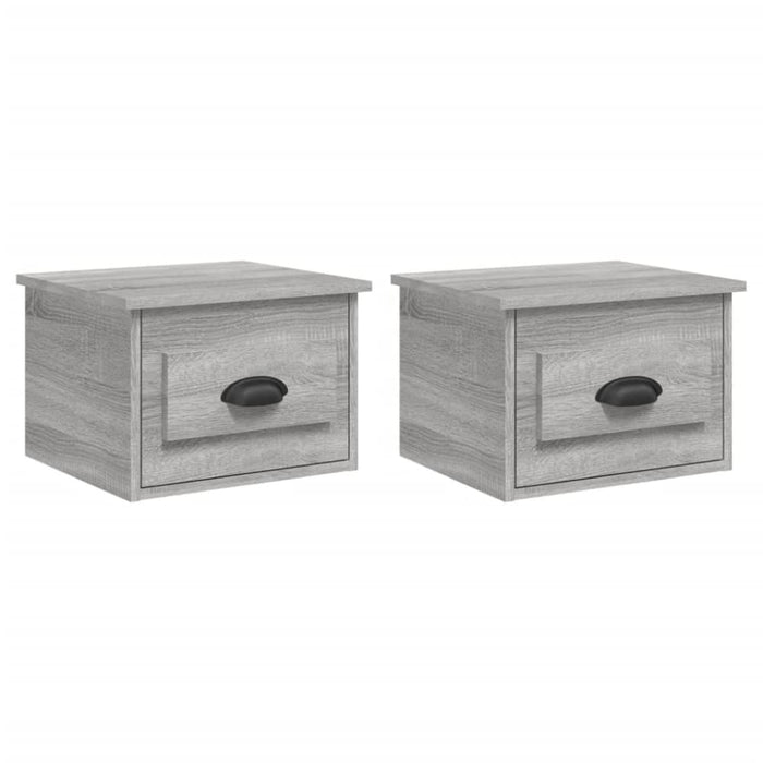 Wall-mounted Bedside Cabinets 2 Pcs Grey Sonoma