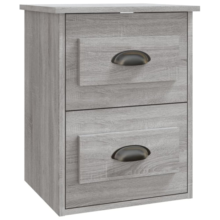 Wall-mounted Bedside Cabinets 2 Pcs Grey Sonoma