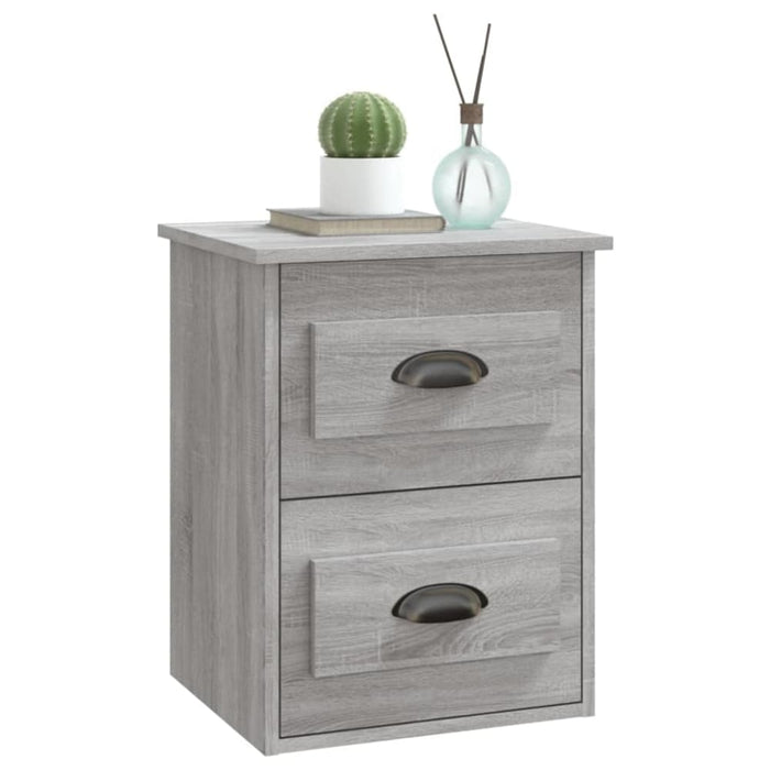 Wall-mounted Bedside Cabinets 2 Pcs Grey Sonoma
