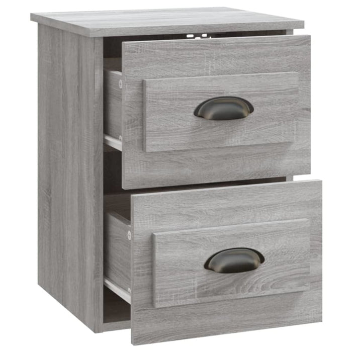 Wall-mounted Bedside Cabinets 2 Pcs Grey Sonoma