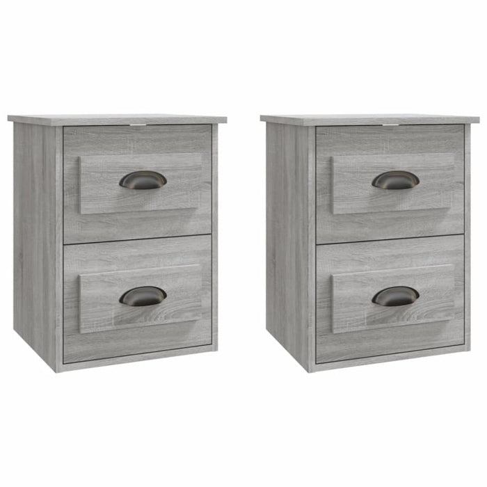 Wall-mounted Bedside Cabinets 2 Pcs Grey Sonoma