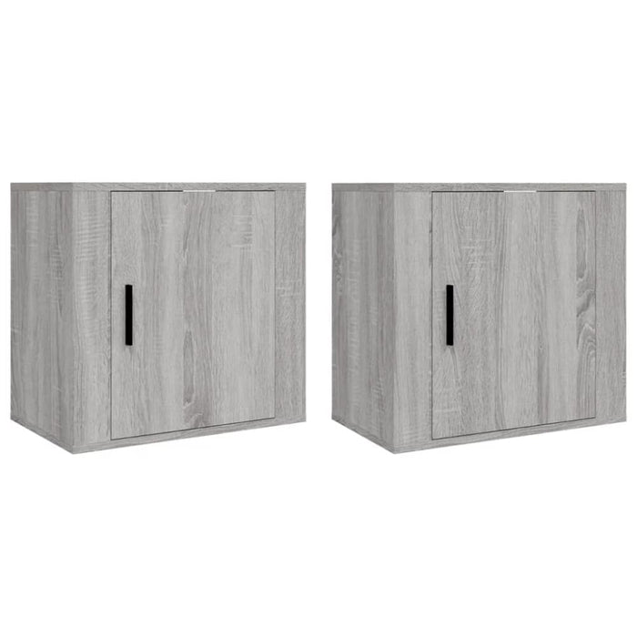 Wall-mounted Bedside Cabinets 2 Pcs Grey Sonoma 50x30x47 Cm