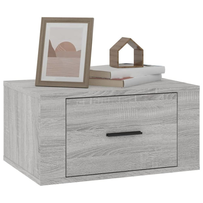 Wall-mounted Bedside Cabinets 2 Pcs Grey Sonoma 50x36x25 Cm