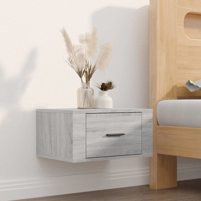 Wall-mounted Bedside Cabinets 2 Pcs Grey Sonoma 50x36x25 Cm