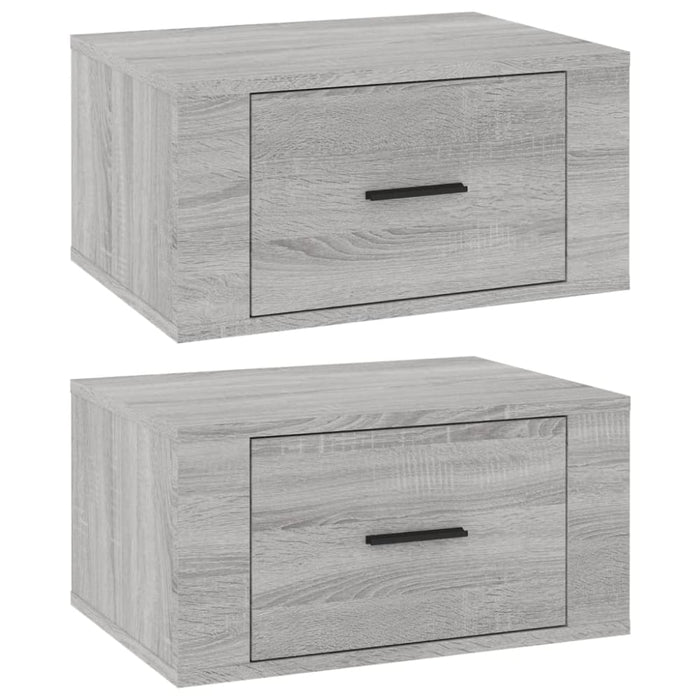 Wall-mounted Bedside Cabinets 2 Pcs Grey Sonoma 50x36x25 Cm