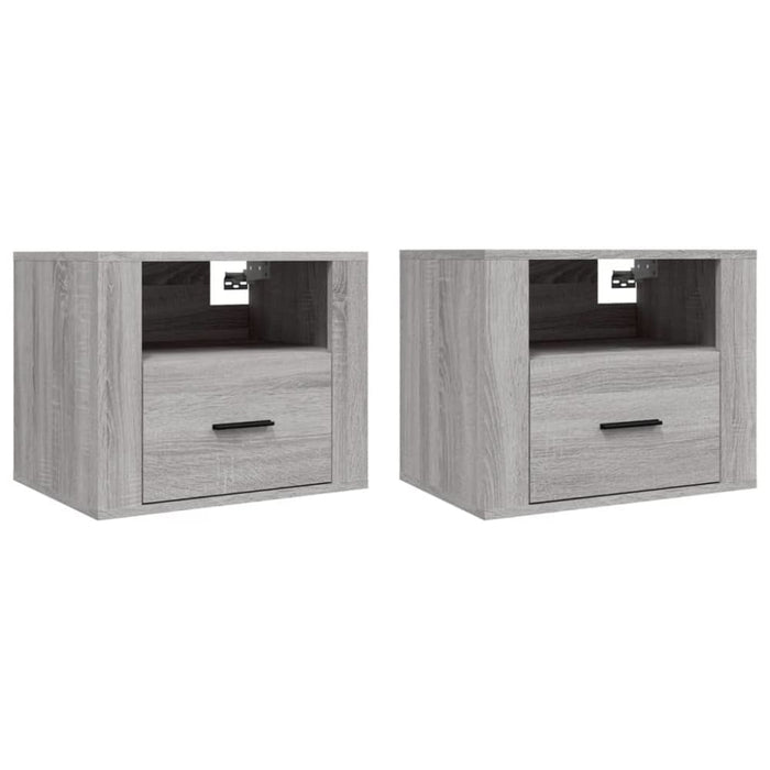 Wall-mounted Bedside Cabinets 2 Pcs Grey Sonoma 50x36x40 Cm