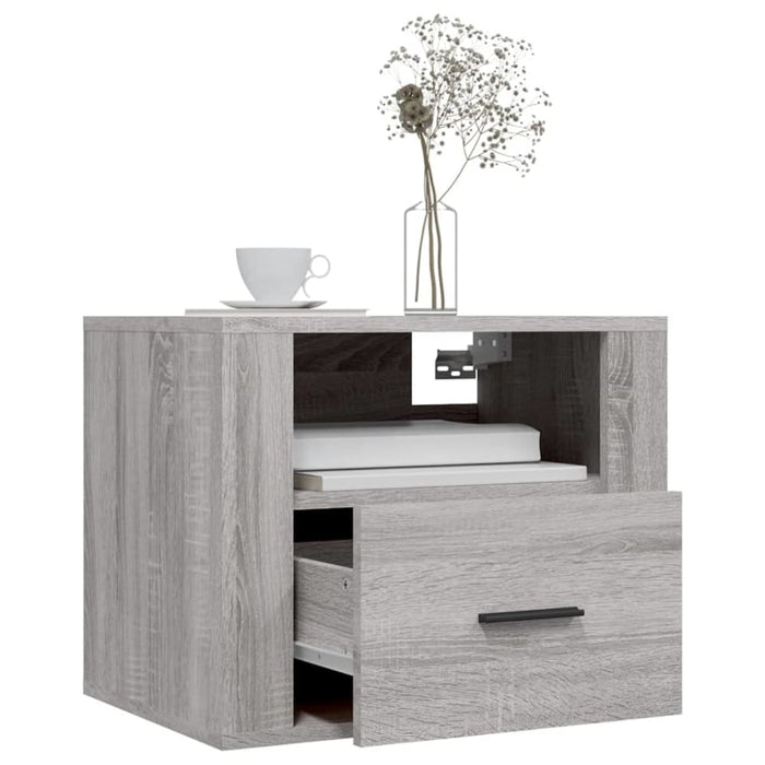 Wall-mounted Bedside Cabinets 2 Pcs Grey Sonoma 50x36x40 Cm