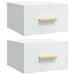 Wall-mounted Bedside Cabinets 2 Pcs High Gloss White