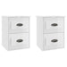 Wall-mounted Bedside Cabinets 2 Pcs High Gloss White
