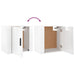 Wall-mounted Bedside Cabinets 2 Pcs High Gloss White