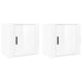 Wall-mounted Bedside Cabinets 2 Pcs High Gloss White